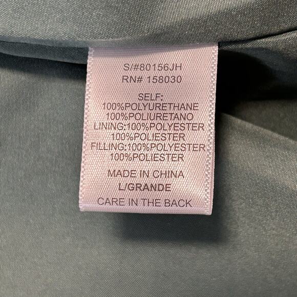 Windsor Love Tree Vegan Leather Puffer Crop Jacket Womens Size Large, Green - Picture 7 of 16